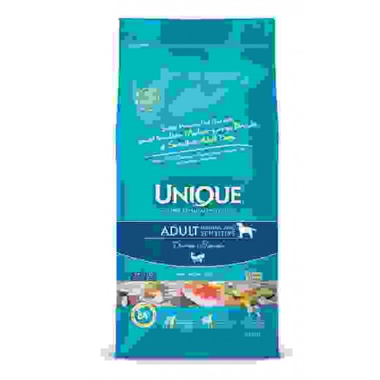 Unique Sensitive Orta ve İri Irk Yetişkin Köpek Maması Somonlu 12 kg