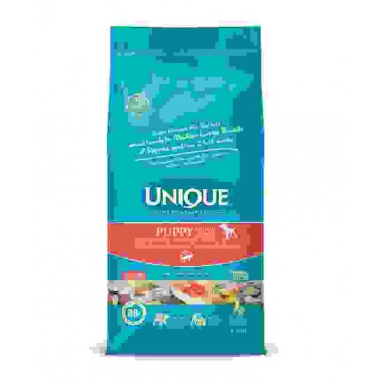 Unique Orta ve İri Irk Yavru Köpek Maması Somonlu&Hamsili 15 kg