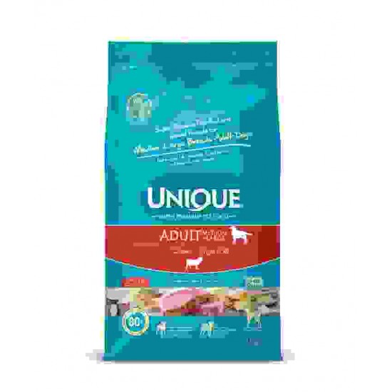 Unique Orta ve İri Irk Yetişkin Köpek Maması Kuzu Etli 12 kg