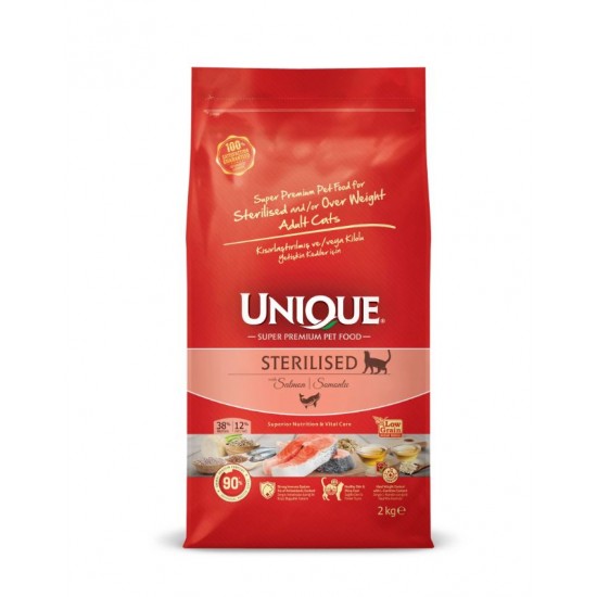 Unique Kısırlaştırılmış Kedi Maması Somonlu 1,5 kg