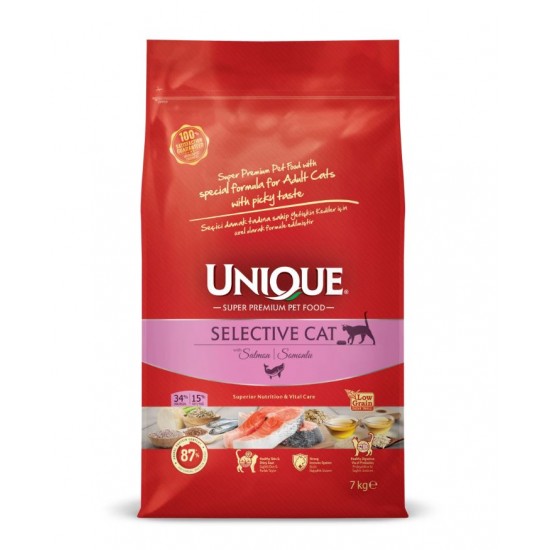 Unique Selective Yetişkin Kedi Maması Somonlu 7 kg