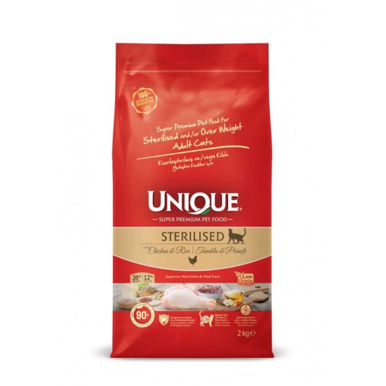 Unique Kısırlaştırılmış Kedi Maması Tavuklu 1,5 kg
