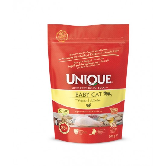 Unique Bebek Yavru Kedi Maması Tavuklu 500 gr